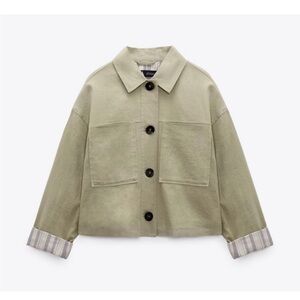 Zara Green Linen Jacket